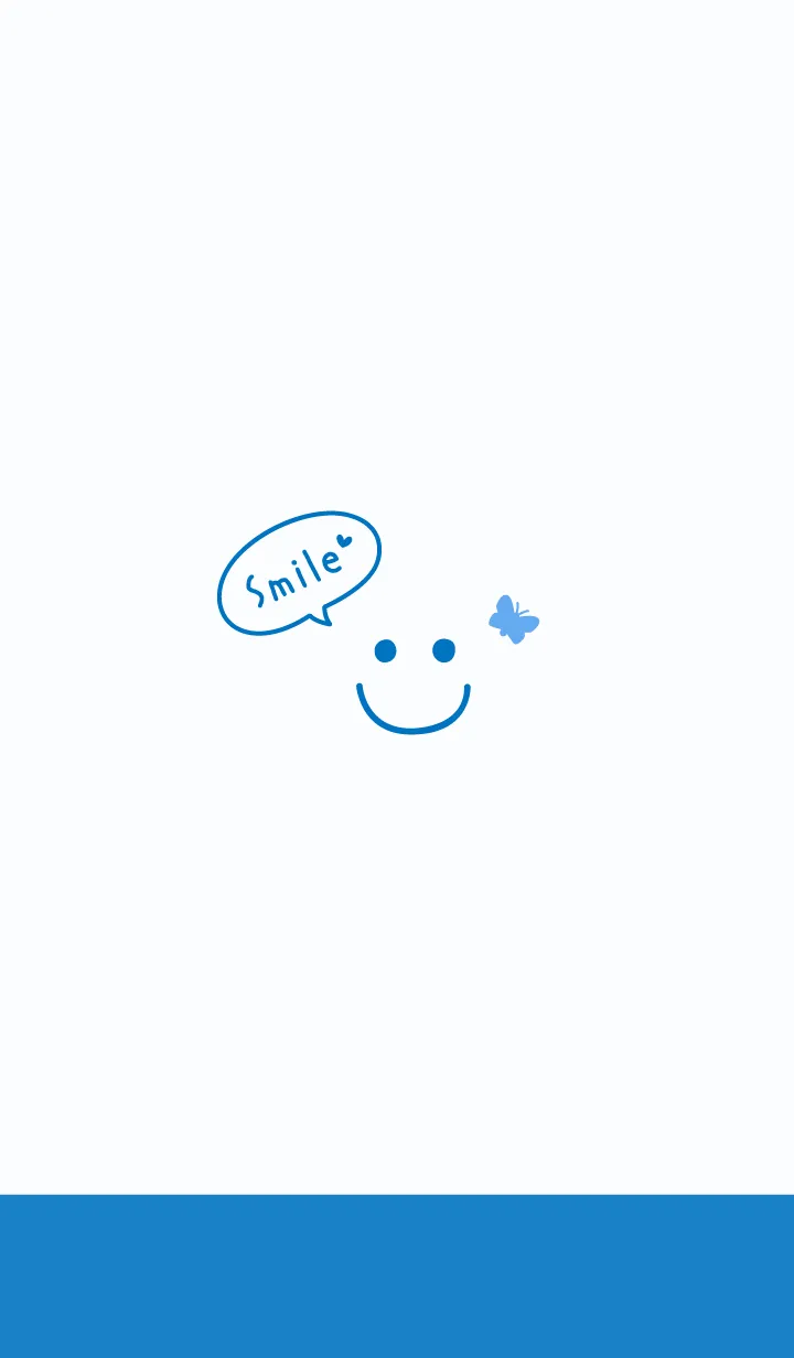 [LINE着せ替え] スマイル蝶々<ブルー>の画像1
