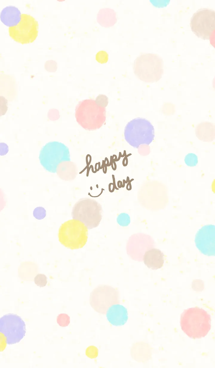 [LINE着せ替え] 水彩 ドット カラフル27の画像1