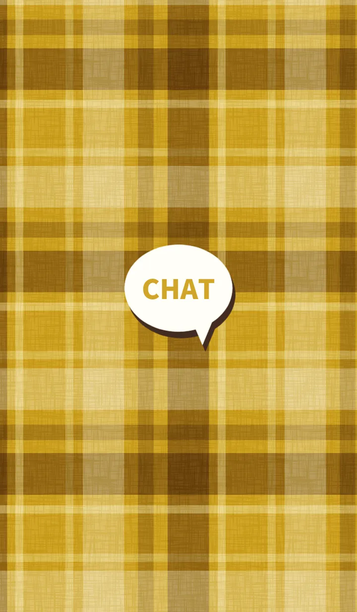 [LINE着せ替え] SIMPLE CHAT DESIGN[YELLOW CHECK]の画像1