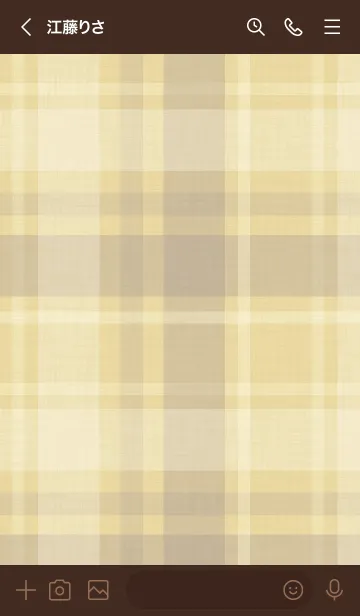 [LINE着せ替え] SIMPLE CHAT DESIGN[YELLOW CHECK]の画像3