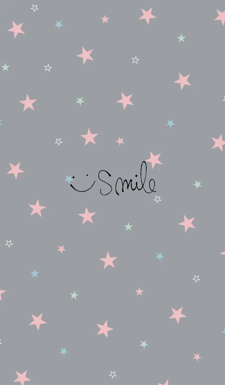 [LINE着せ替え] 星 グレー スマイル2の画像1