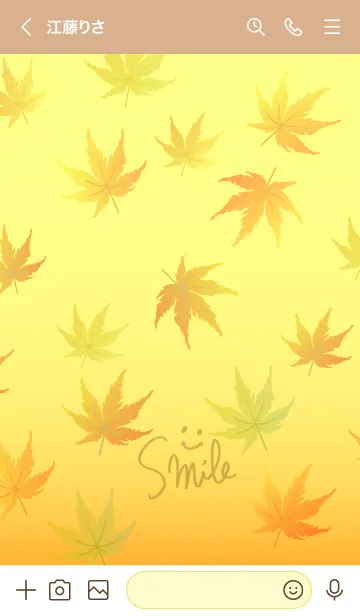 [LINE着せ替え] もみじ-スマイル16-の画像3