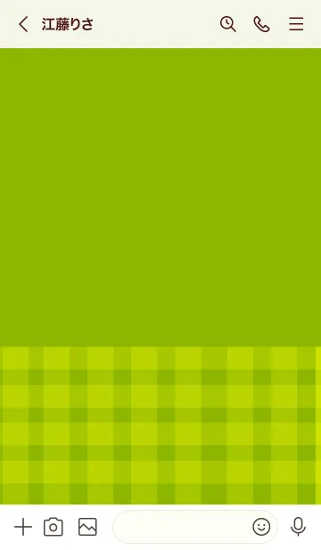 [LINE着せ替え] Apple Green Plaid Theme (JP)の画像3