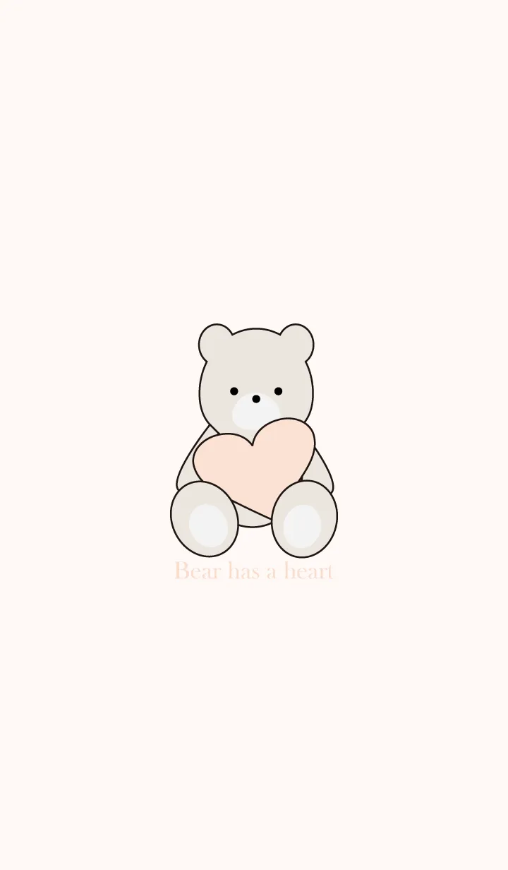 [LINE着せ替え] Bear has a heart.の画像1