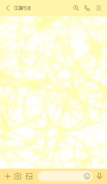[LINE着せ替え] シンプル線くるくる黄色3の画像3
