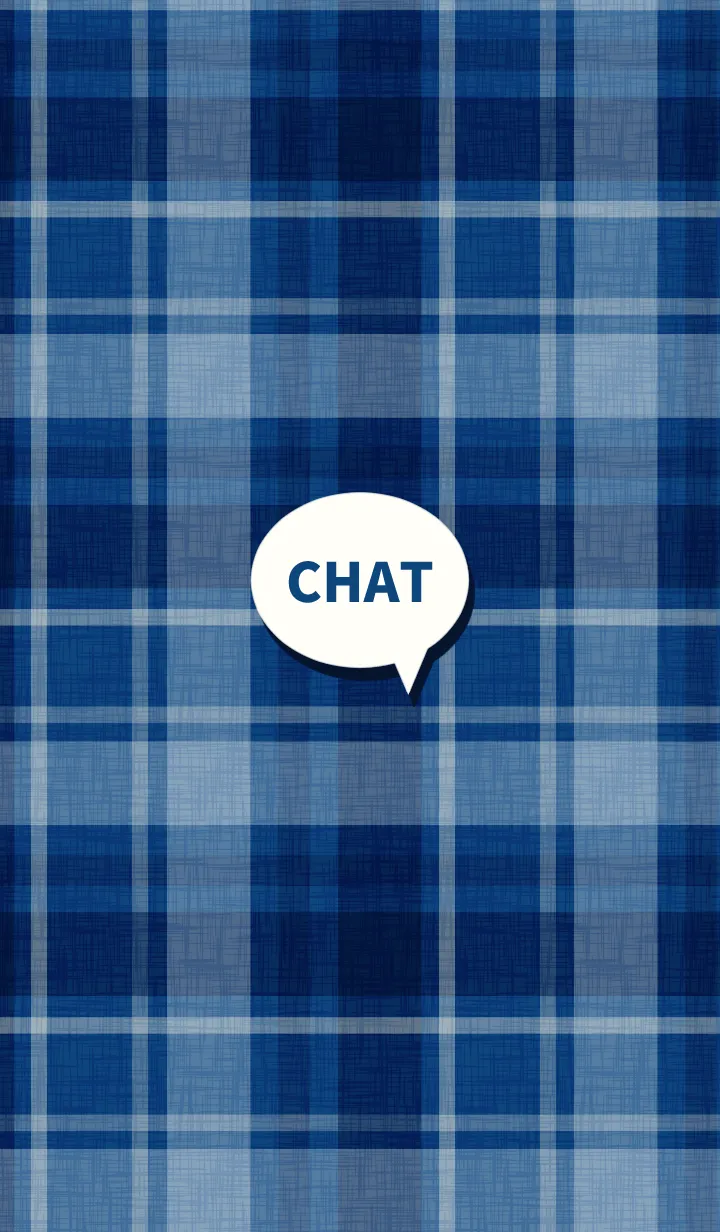 [LINE着せ替え] SIMPLE CHAT DESIGN[BLUE CHECK]の画像1