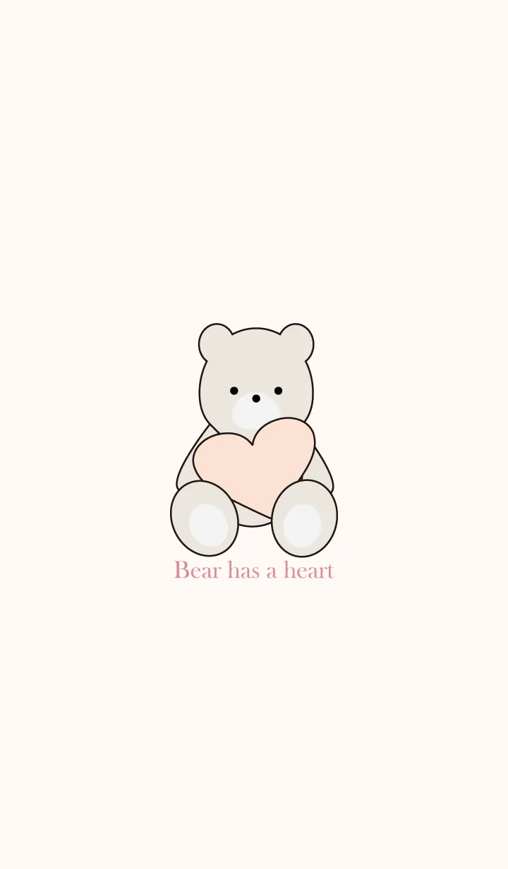 [LINE着せ替え] Bear has a heart 2の画像1