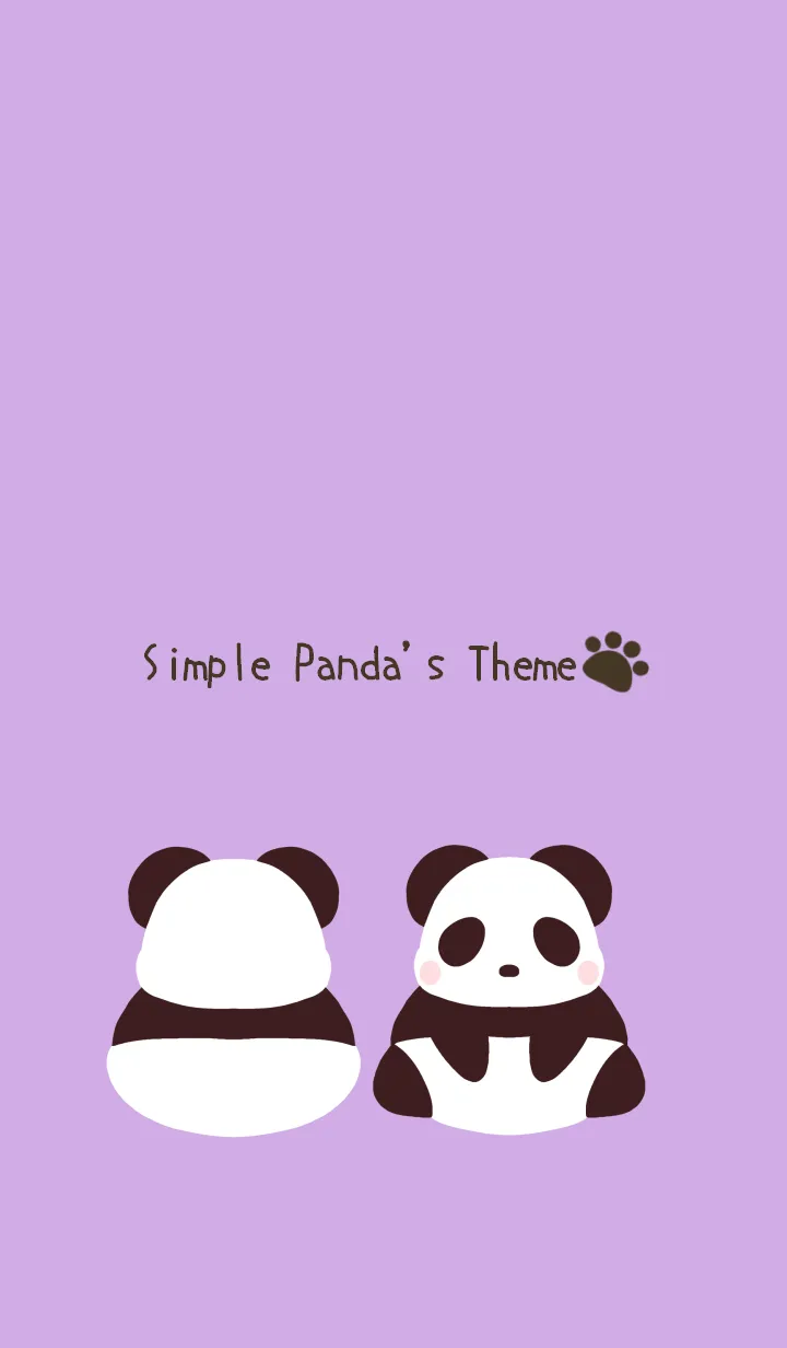 [LINE着せ替え] シンプルパンダの着せかえ グレープの画像1