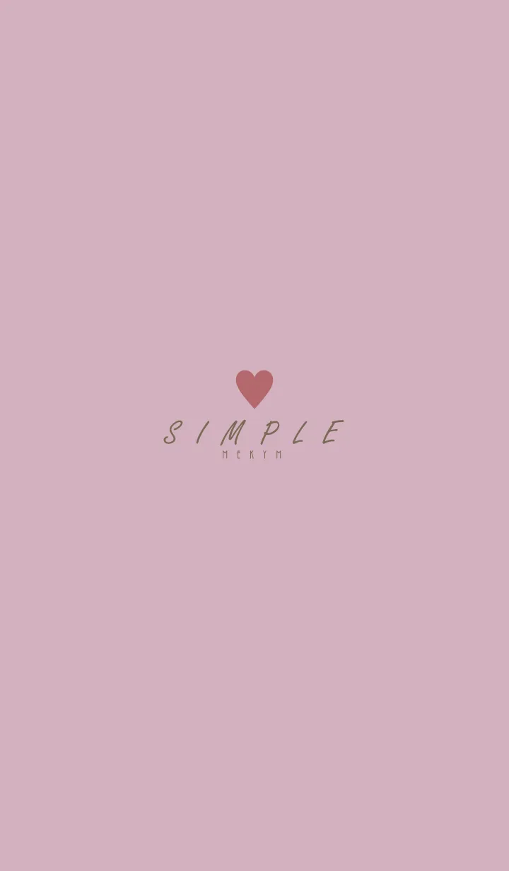 [LINE着せ替え] DUSKY PINK BROWN.SIMPLE -HEART- 28の画像1