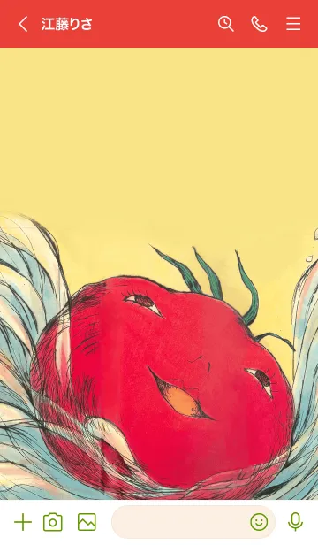 [LINE着せ替え] 「トマトさん」の画像3