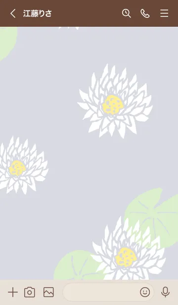 [LINE着せ替え] 白い蓮の花28の画像3
