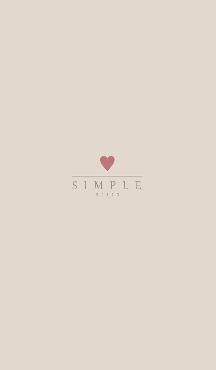 [LINE着せ替え] DUSKY BEIGE.SIMPLE -HEART- 28の画像1