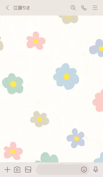 [LINE着せ替え] 北欧風 お花カラフル2の画像3