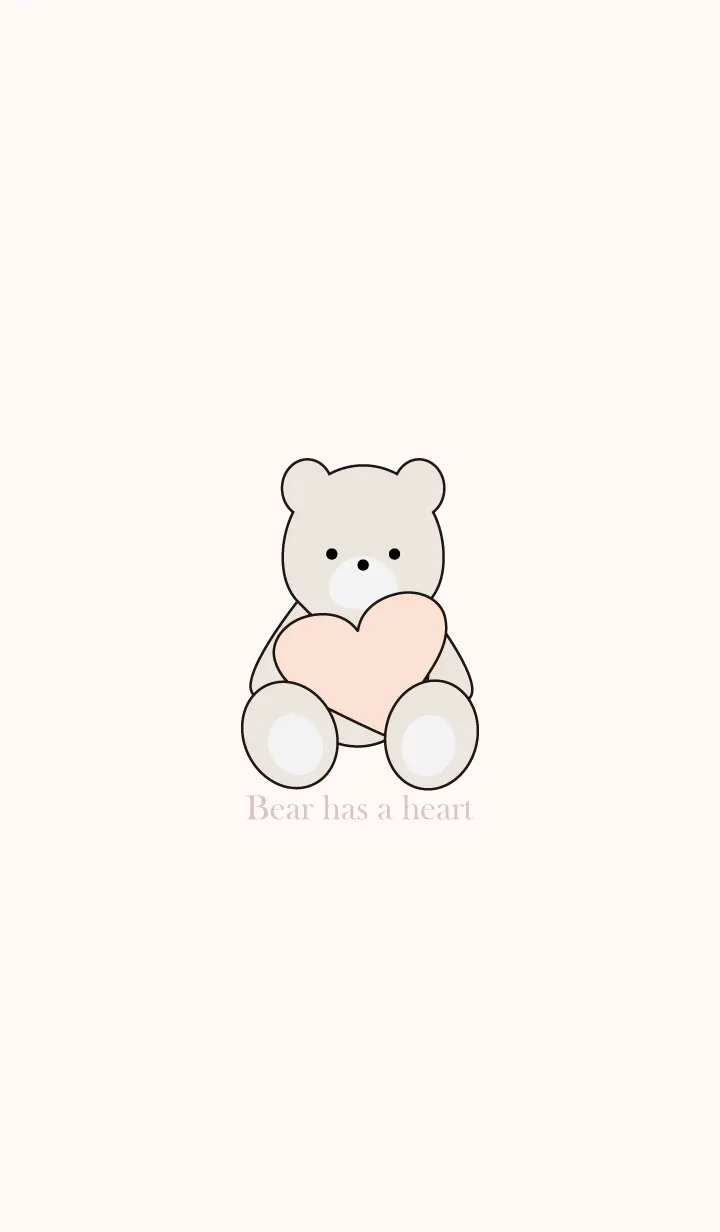 [LINE着せ替え] Bear has a heart 4の画像1