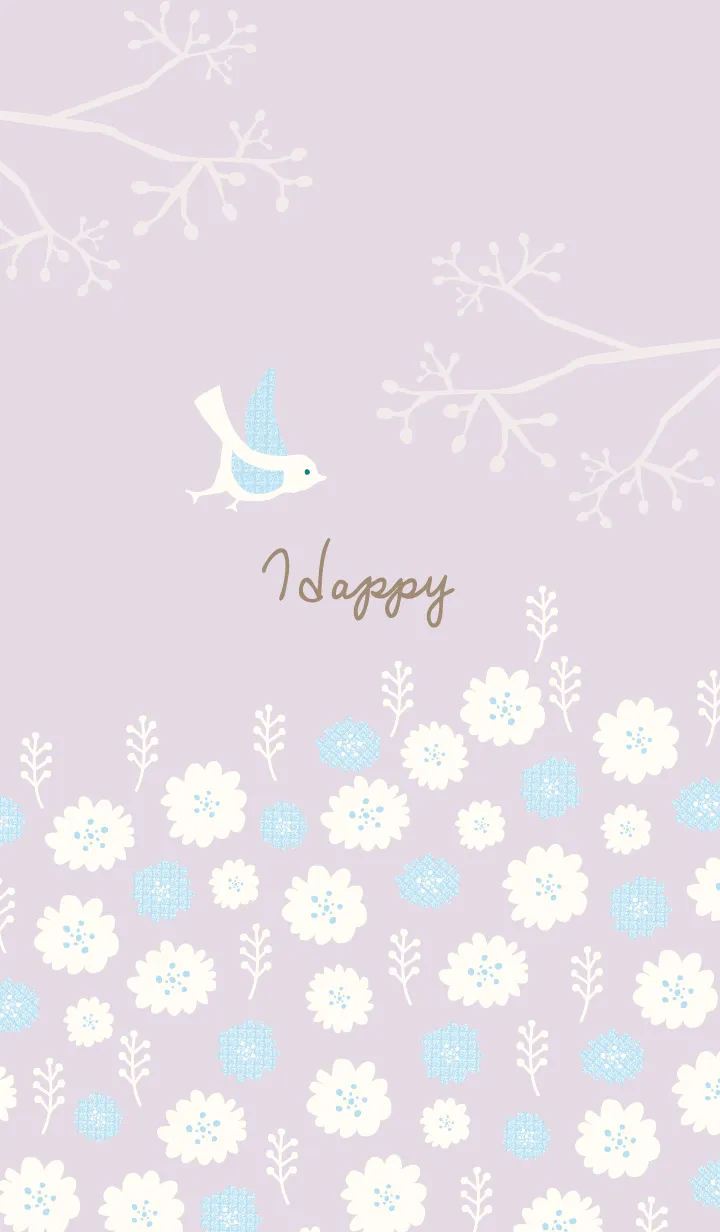 [LINE着せ替え] 北欧風 鳥と花30の画像1