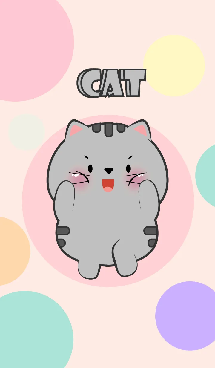 [LINE着せ替え] Little Prety Grey Cat Theme (JP)の画像1