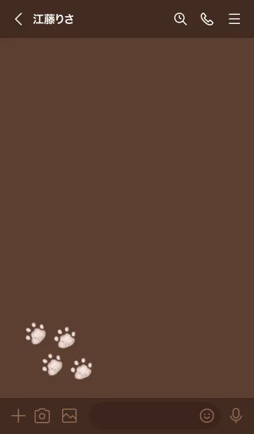 [LINE着せ替え] ねこの落書き(茶×黄)の画像3