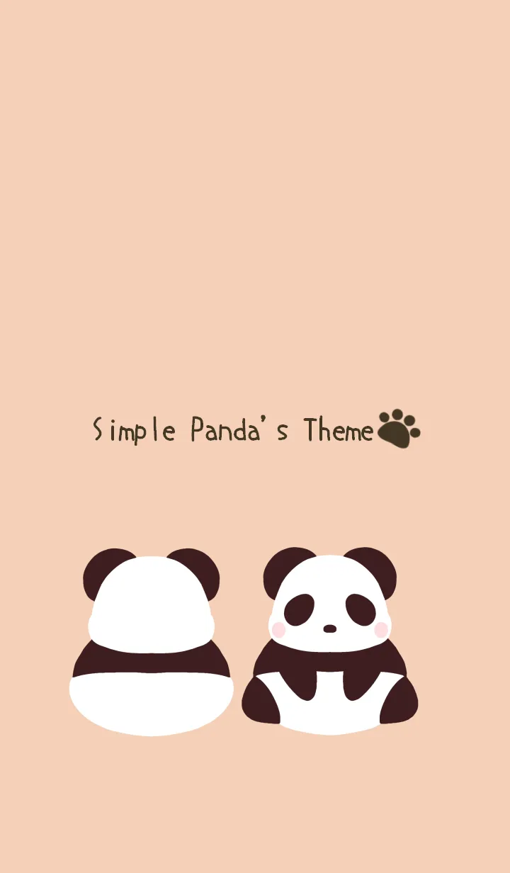 [LINE着せ替え] シンプルパンダの着せかえ アプリコットの画像1