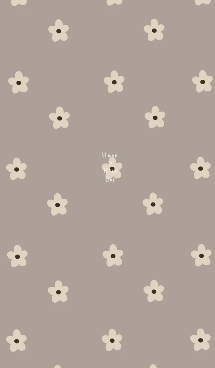 [LINE着せ替え] くすみベージュとお花柄。の画像1