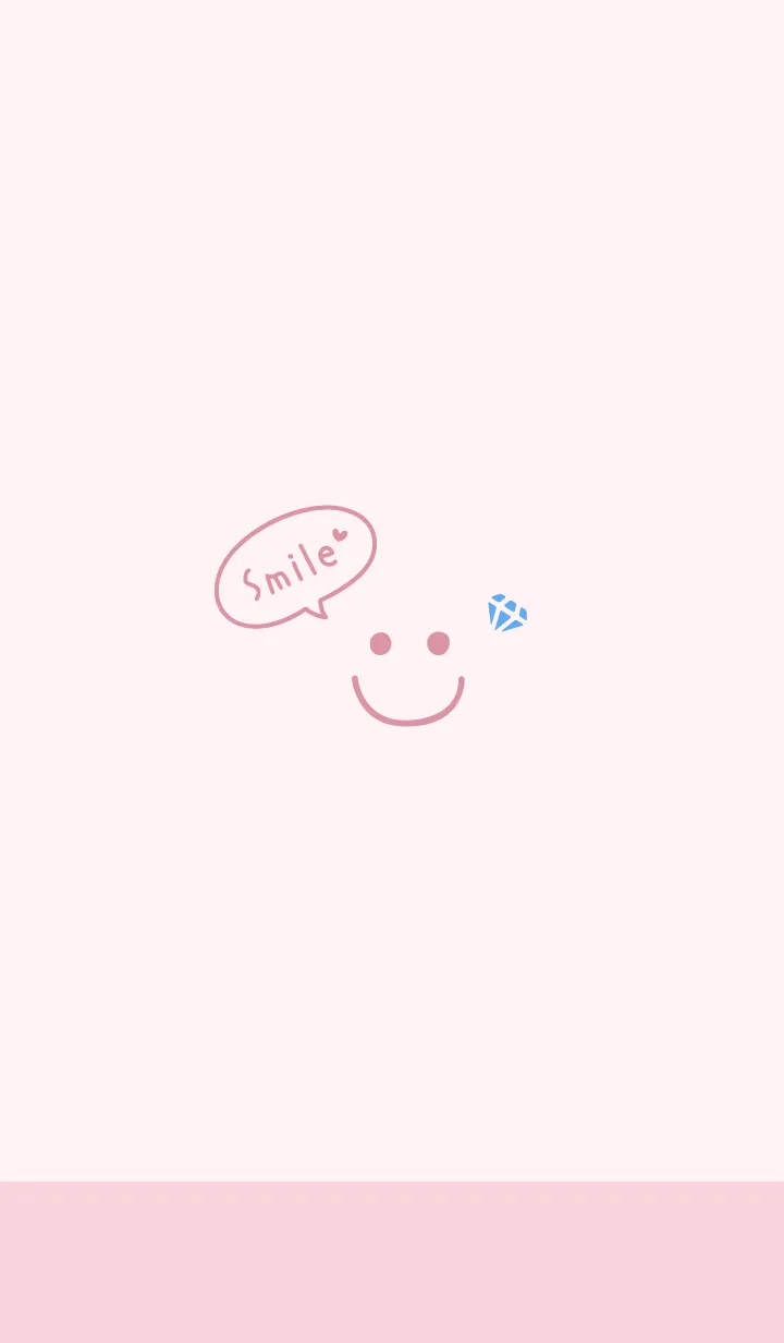 [LINE着せ替え] スマイルダイヤモンド<ピンク>の画像1