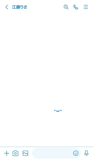 [LINE着せ替え] かお。 白青の画像3