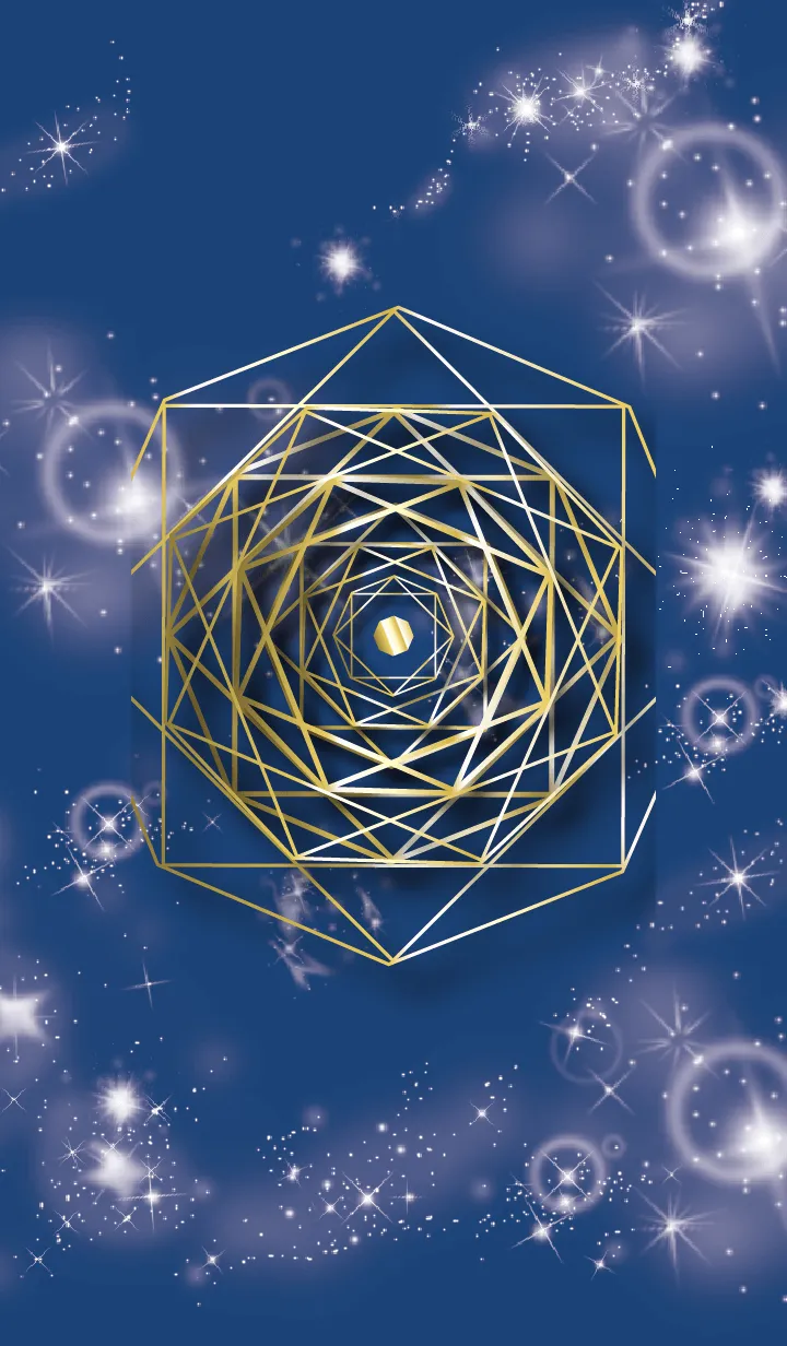 [LINE着せ替え] ネイビー : 風水 幸運の八角形の画像1