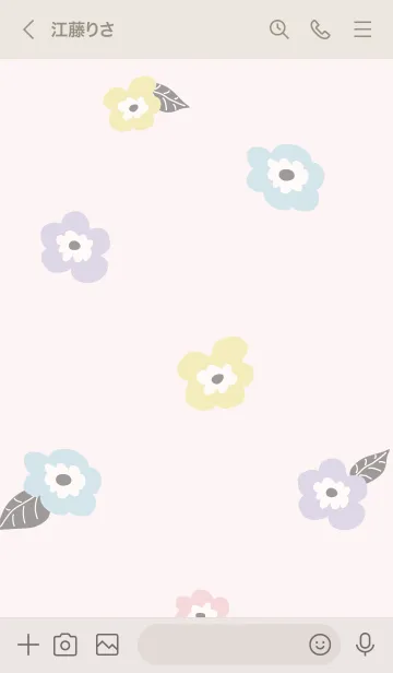 [LINE着せ替え] 北欧風お花リース21の画像3