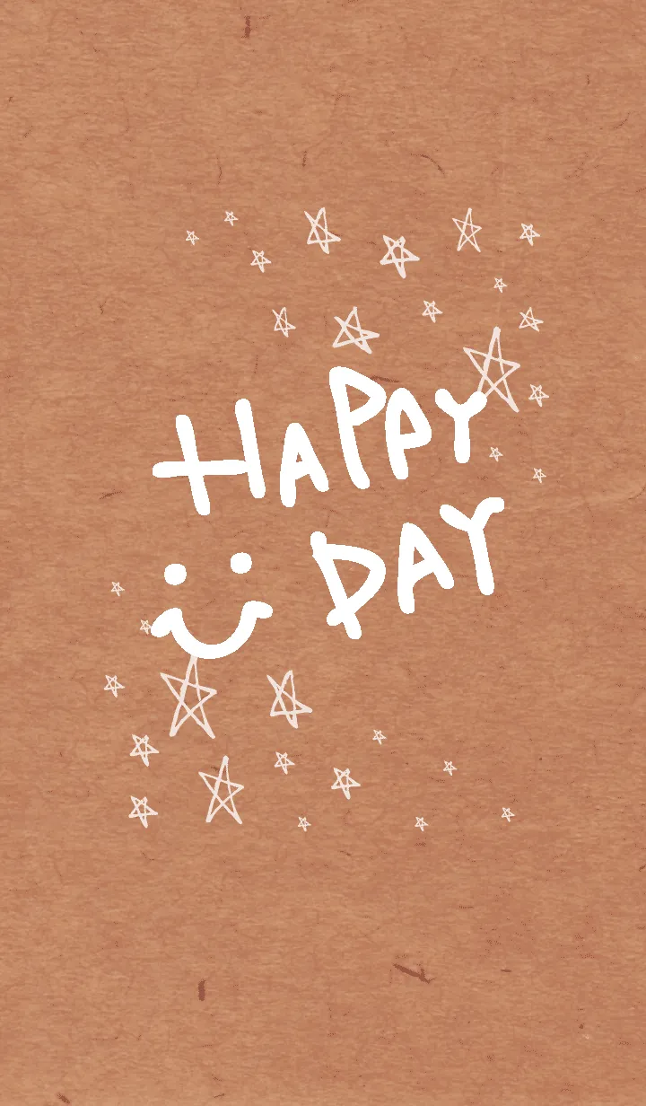 [LINE着せ替え] クラフト紙手書き白星5の画像1