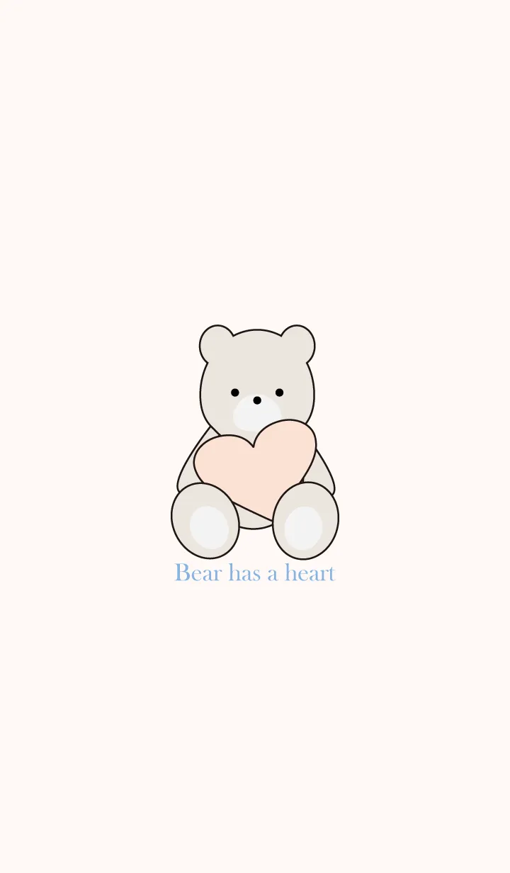 [LINE着せ替え] Bear has a heart 6の画像1