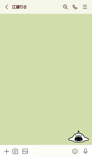 [LINE着せ替え] 黄緑 : モノクロのサメ着せ替えの画像3