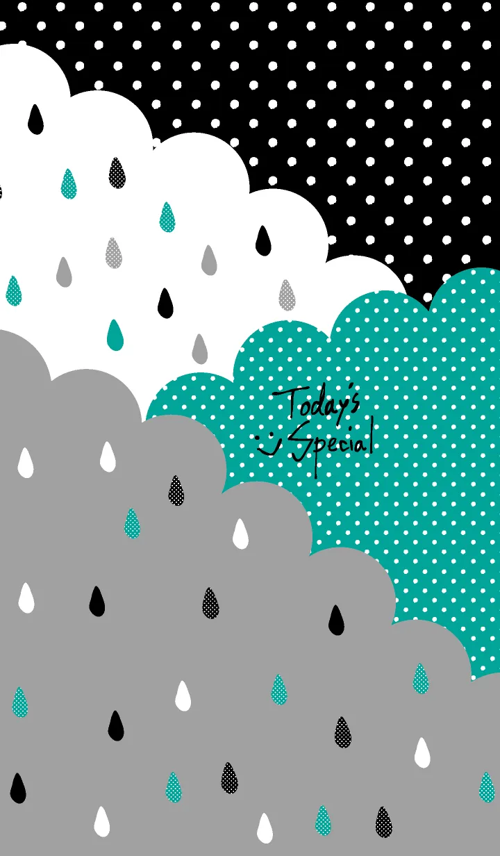 [LINE着せ替え] カラフル雫-グリーン3-の画像1