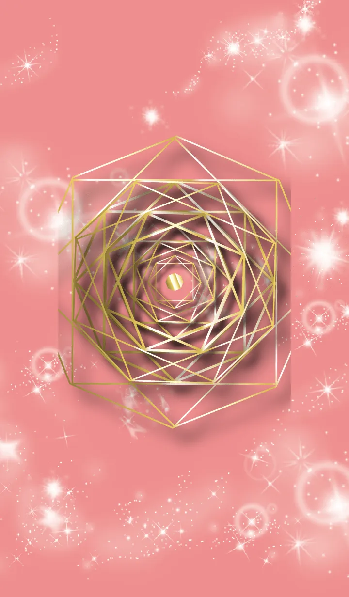 [LINE着せ替え] ベージュとピンク : 風水 幸運の八角形の画像1