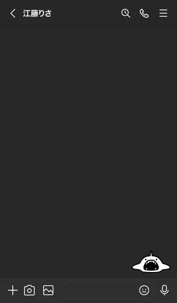 [LINE着せ替え] ブラック : モノクロのサメ着せ替えの画像3