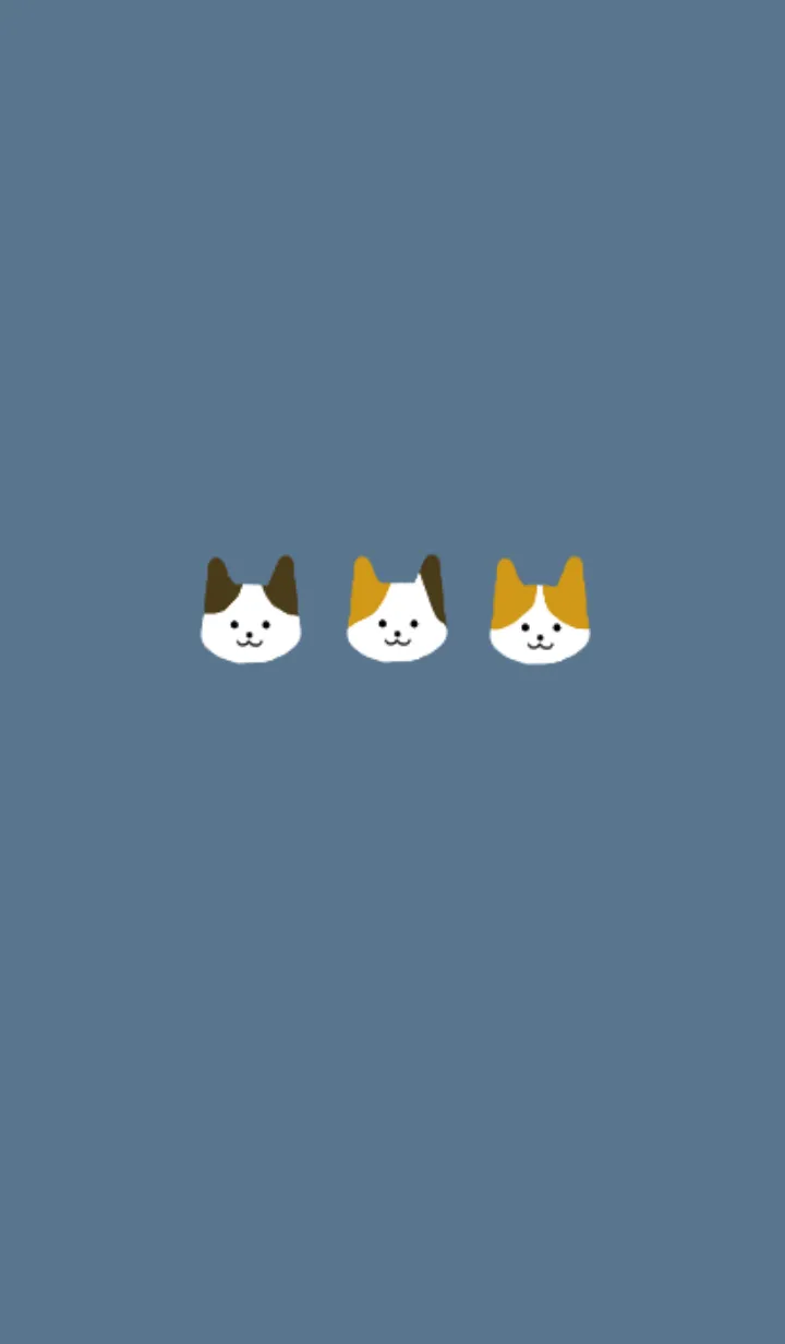 [LINE着せ替え] ねこ/やまぶきいろ/ぶるーの画像1