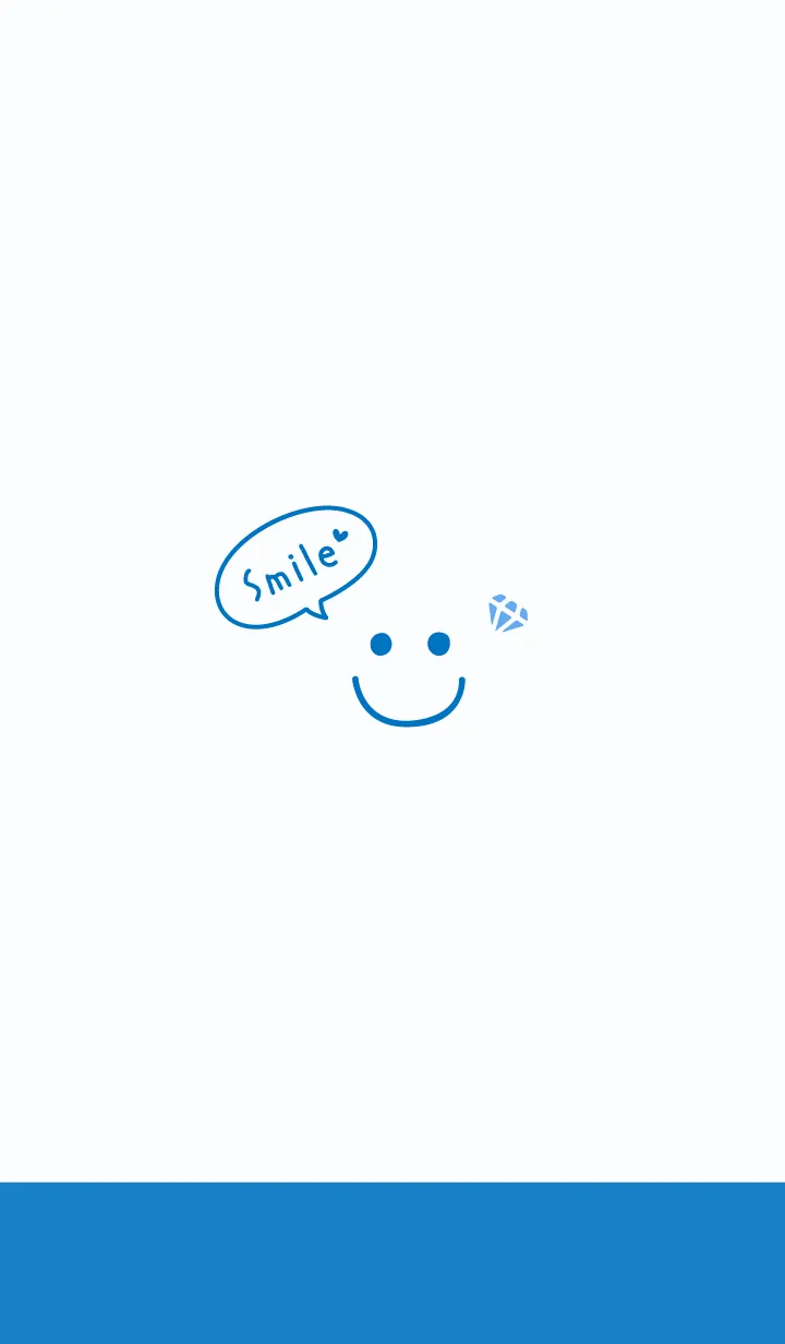 [LINE着せ替え] スマイルダイヤモンド<ブルー>の画像1