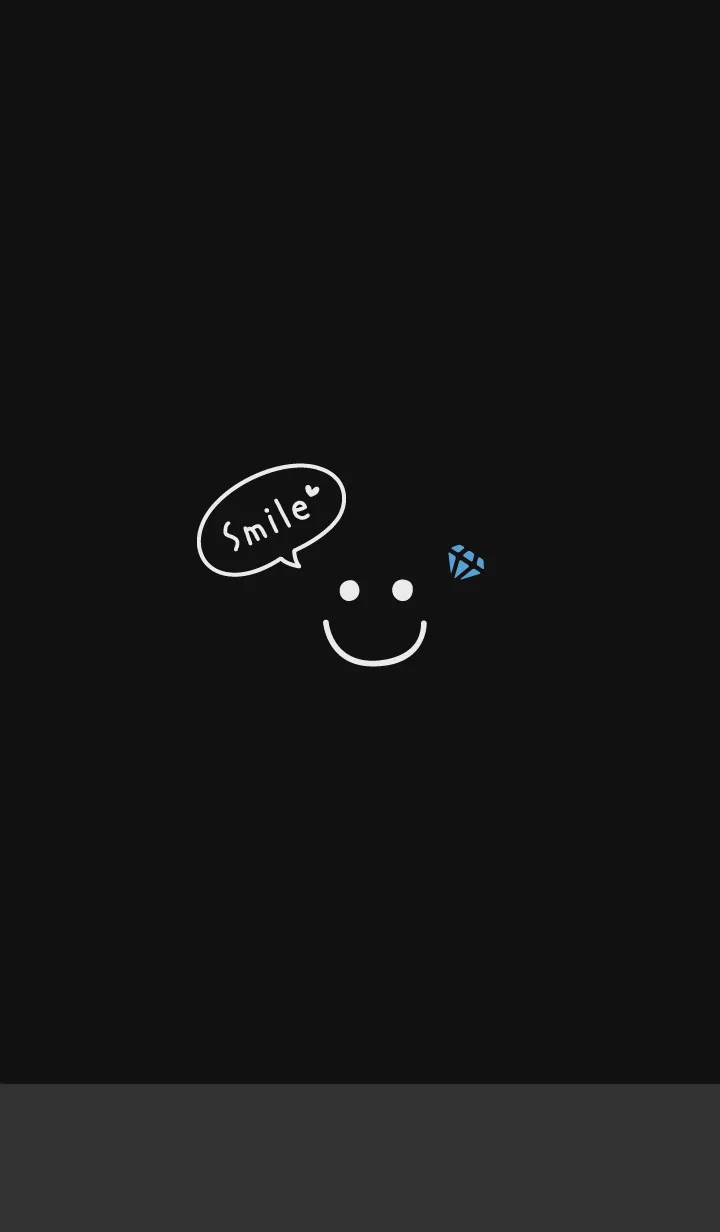 [LINE着せ替え] スマイルダイヤモンド<ブラック>の画像1