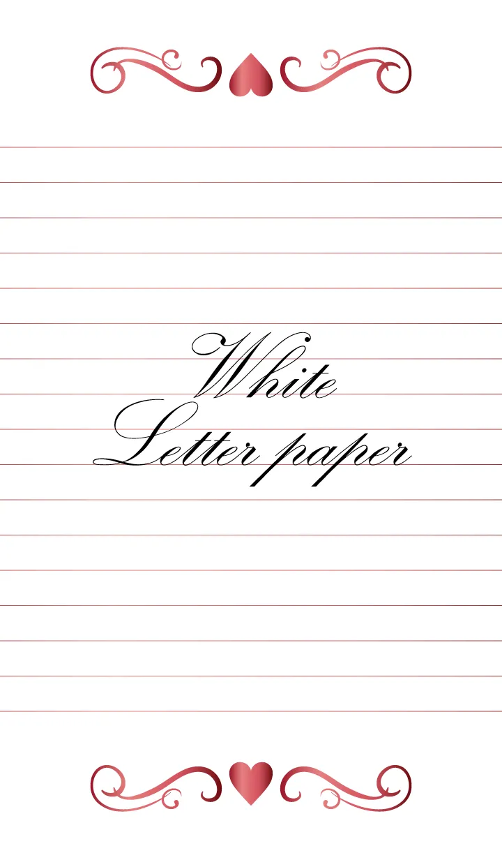 [LINE着せ替え] White Letter paper *GLOSSYRED 1*の画像1