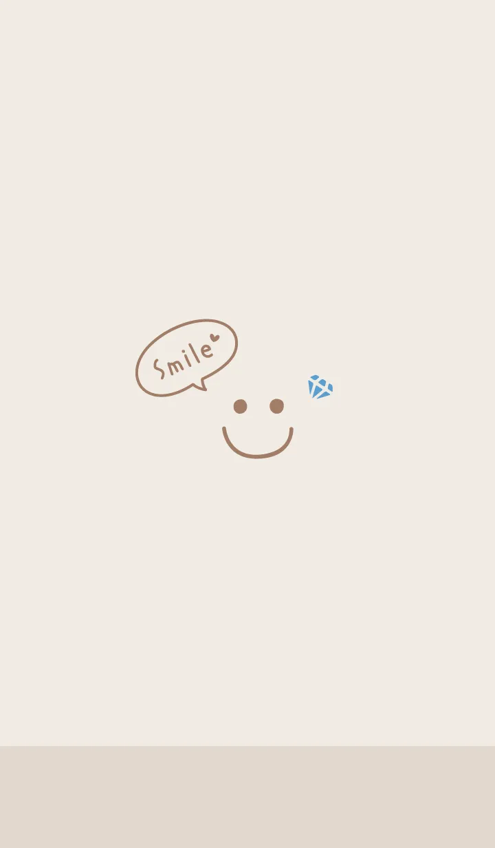 [LINE着せ替え] スマイルダイヤモンド<ブラウン>の画像1