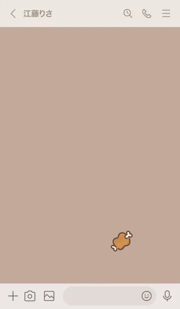 [LINE着せ替え] マンガ肉 /ブラウンベージュの画像3