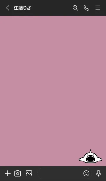 [LINE着せ替え] 黒とピンク : モノクロのサメ着せ替えの画像3