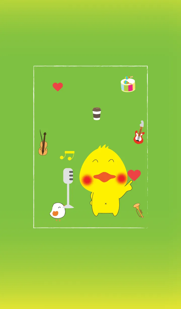 [LINE着せ替え] Cute duck theme v.3 JPの画像1