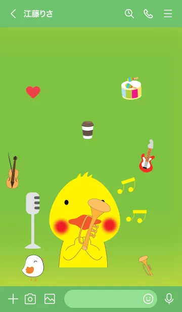 [LINE着せ替え] Cute duck theme v.3 JPの画像3