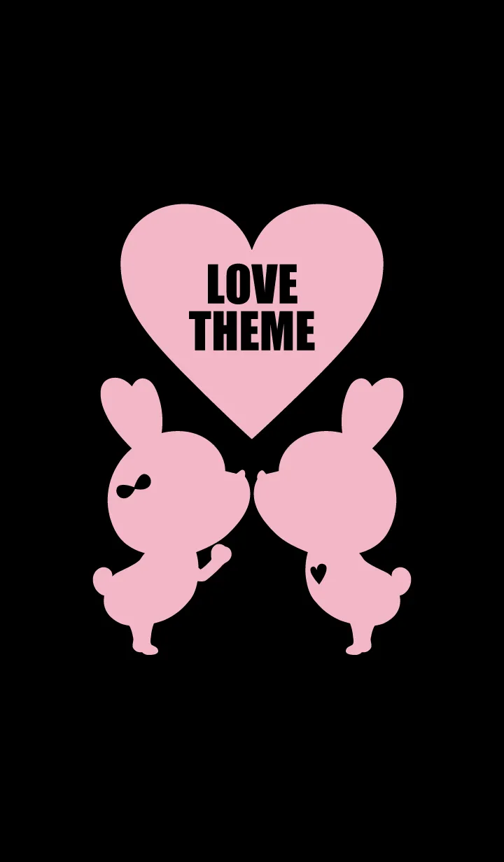 [LINE着せ替え] LOVE THEME BLACK & PINK..の画像1