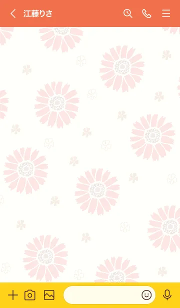 [LINE着せ替え] 赤色のガーベラと小花2の画像3