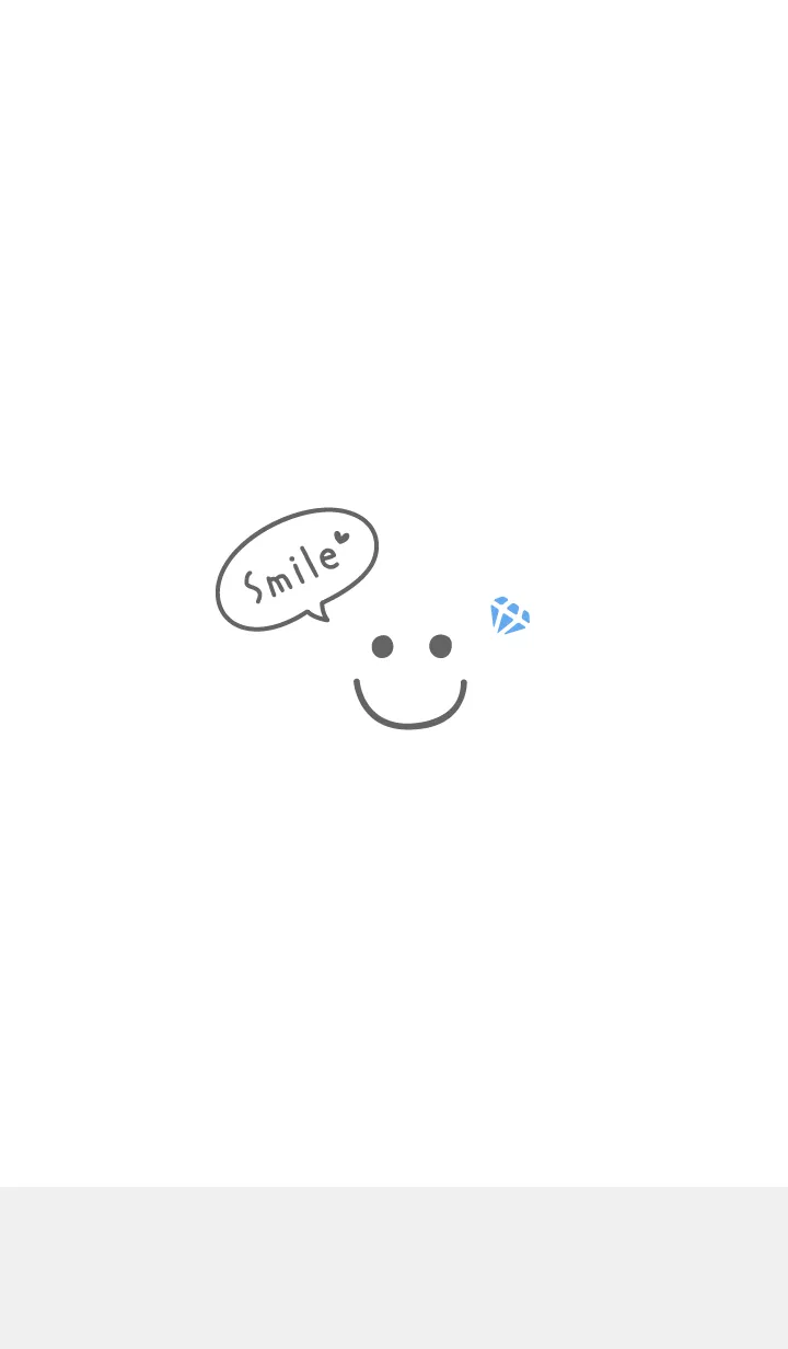 [LINE着せ替え] スマイルダイヤモンド<ホワイト>の画像1