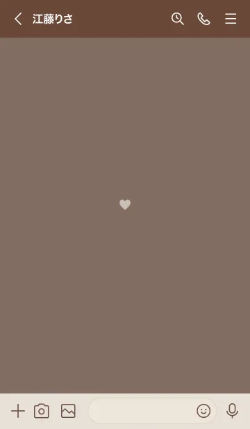 [LINE着せ替え] シンプル ハート ブラウン 2の画像3
