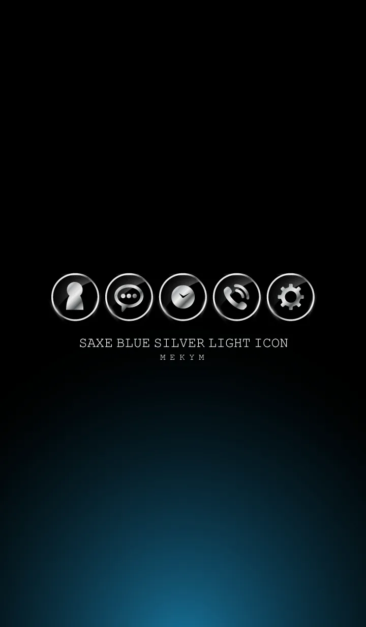 [LINE着せ替え] SILVER LIGHT ICON THEME -Saxe Blue-の画像1