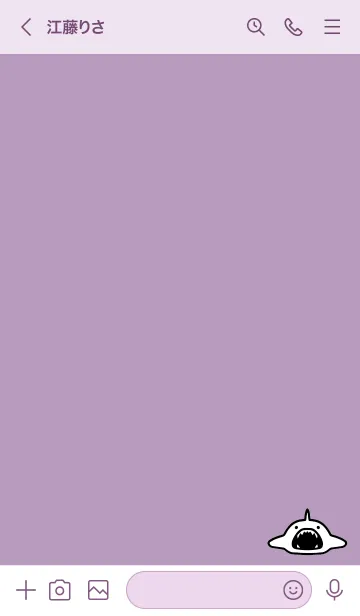 [LINE着せ替え] 紫 : モノクロのサメ着せ替えの画像3