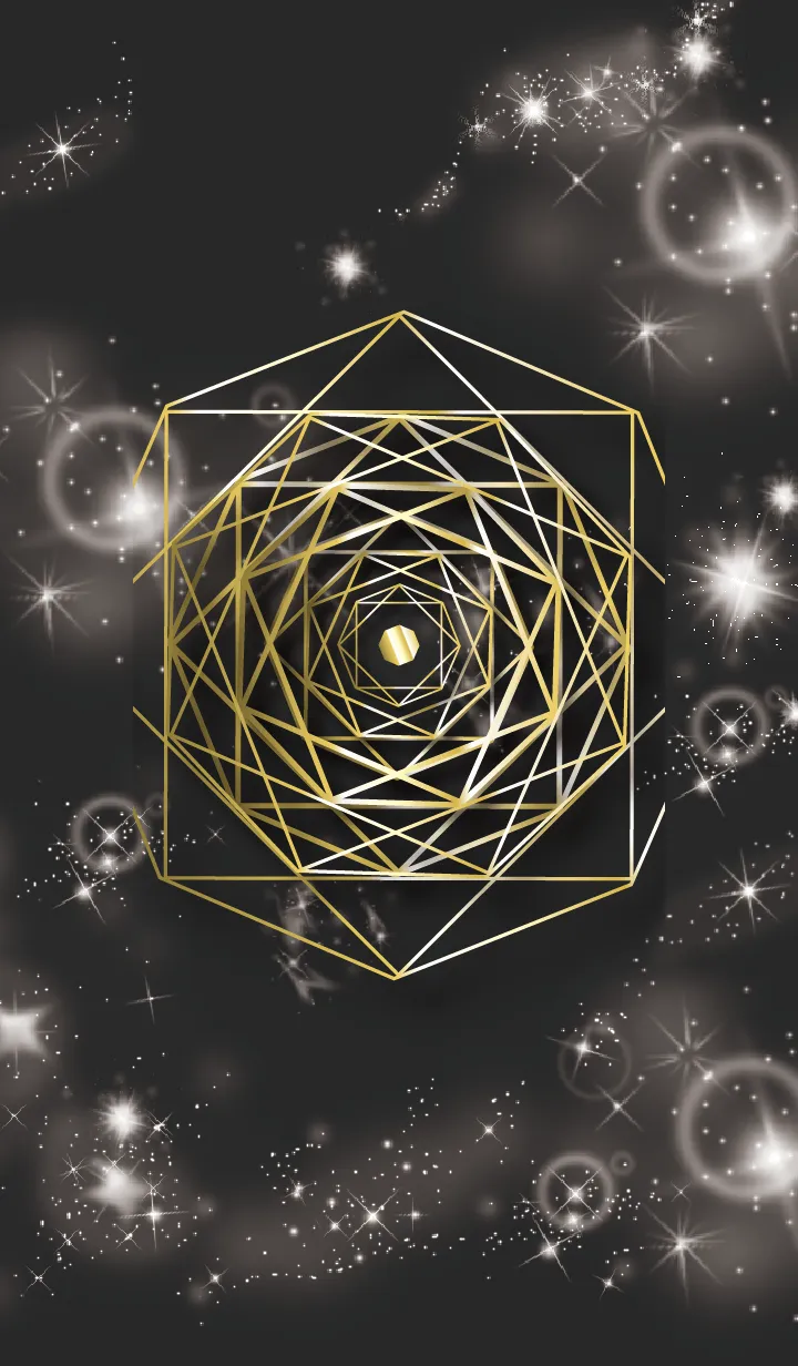 [LINE着せ替え] ブラック : 風水 幸運の八角形の画像1