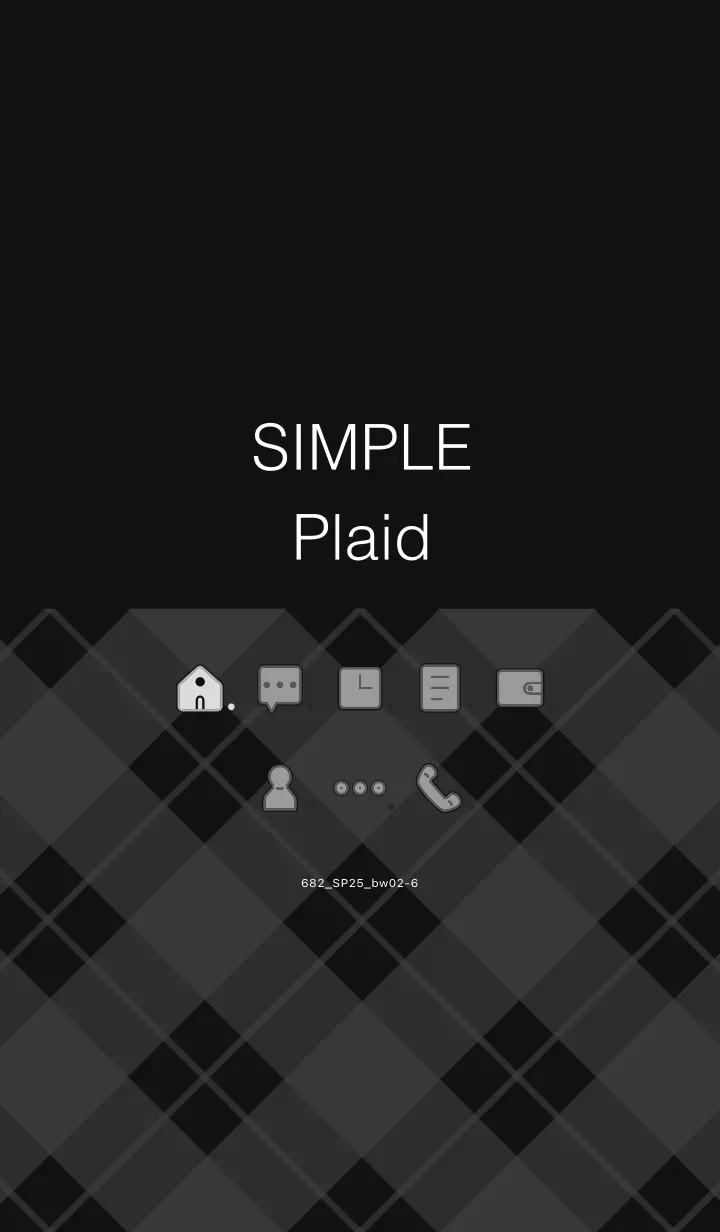 [LINE着せ替え] 682.25_黒/白2-6の画像1